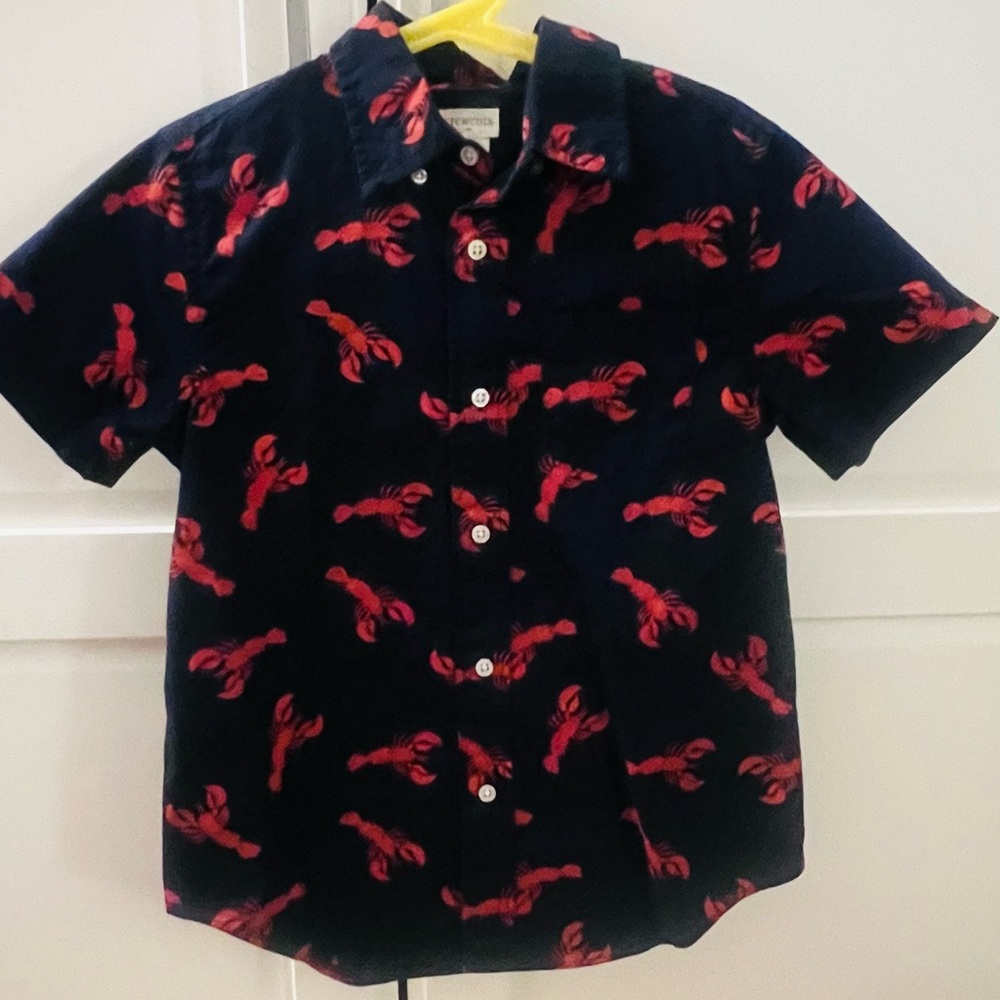 Jcrew crewcuts lobster print button down shirt